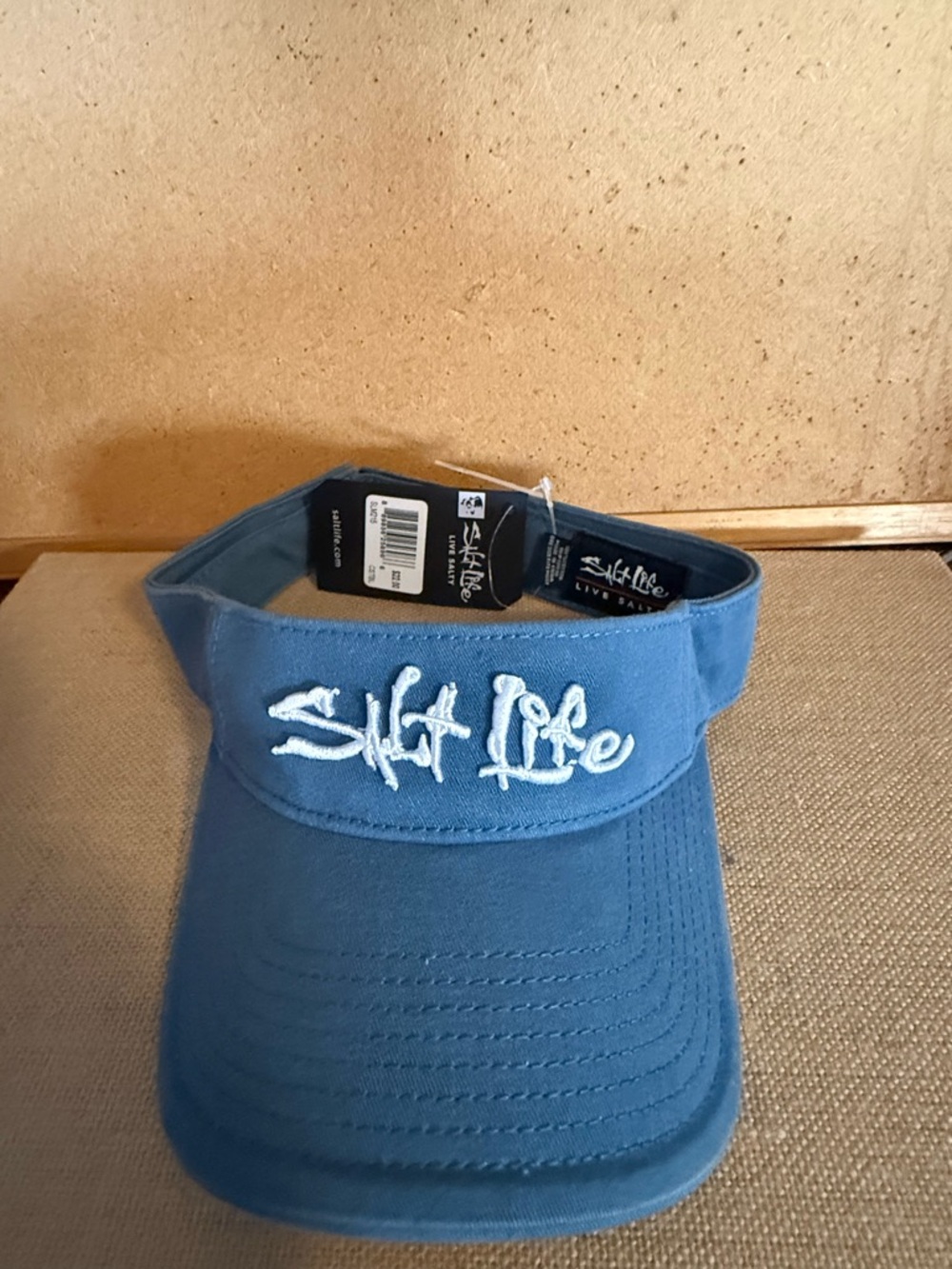 Salt Life Men’s Light Blue Visor with White Embroidered Logo